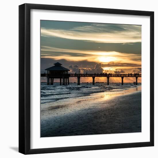 Fishing Pier Fort Myers Beach at Sunset-Philippe Hugonnard-Framed Photographic Print