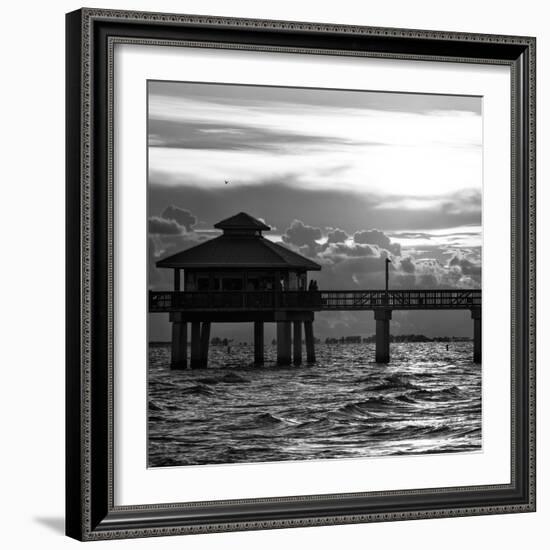 Fishing Pier Fort Myers Beach at Sunset-Philippe Hugonnard-Framed Photographic Print