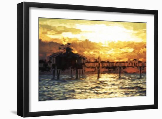 Fishing Pier - In the Style of Oil Painting-Philippe Hugonnard-Framed Giclee Print