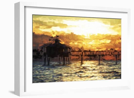 Fishing Pier - In the Style of Oil Painting-Philippe Hugonnard-Framed Giclee Print