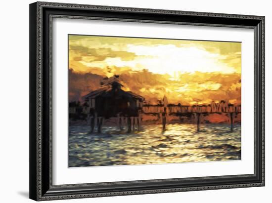 Fishing Pier - In the Style of Oil Painting-Philippe Hugonnard-Framed Giclee Print