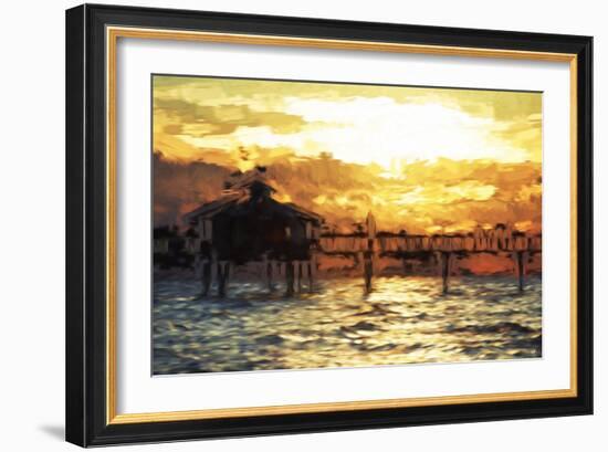 Fishing Pier - In the Style of Oil Painting-Philippe Hugonnard-Framed Giclee Print