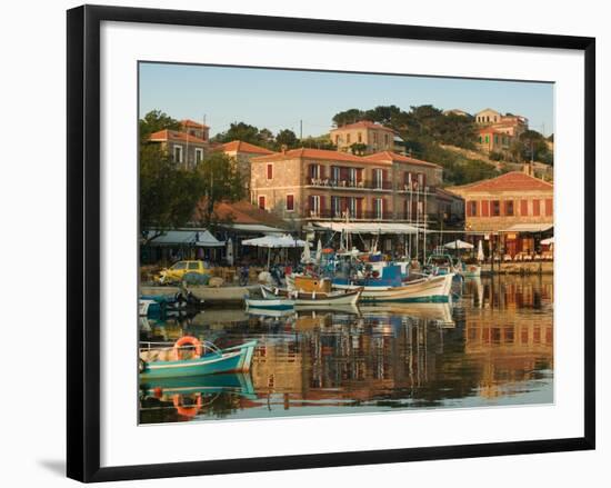 Fishing Port, Lesvos, Mithymna, Northeastern Aegean Islands, Greece-Walter Bibikow-Framed Photographic Print