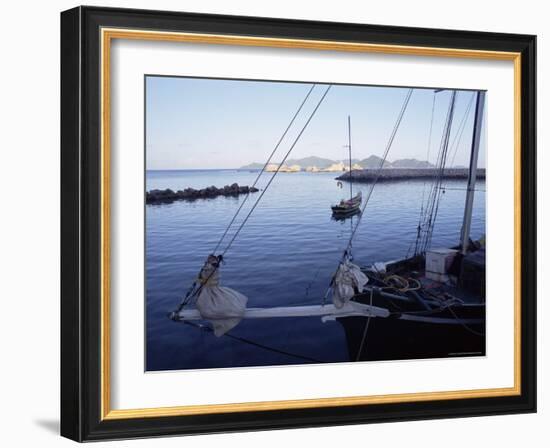 Fishing Port, West Coast, Island of La Digue, Seychelles, Indian Ocean, Africa-Bruno Barbier-Framed Photographic Print