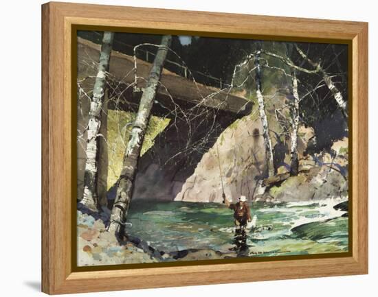 Fishing Retreat I-Roy M. Mason-Framed Stretched Canvas