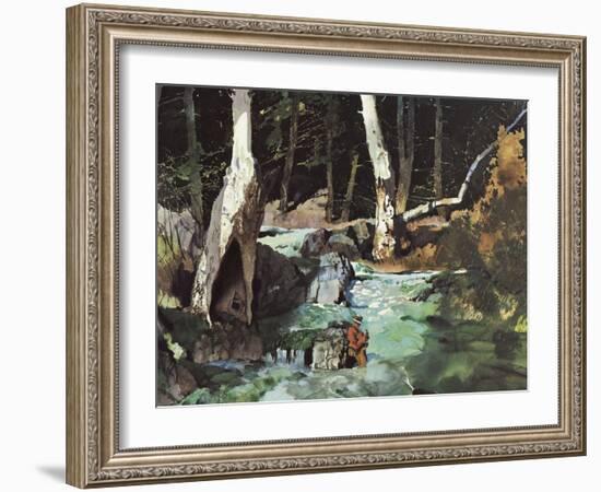 Fishing Retreat II-Roy M. Mason-Framed Art Print