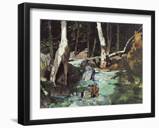 Fishing Retreat II-Roy M. Mason-Framed Art Print