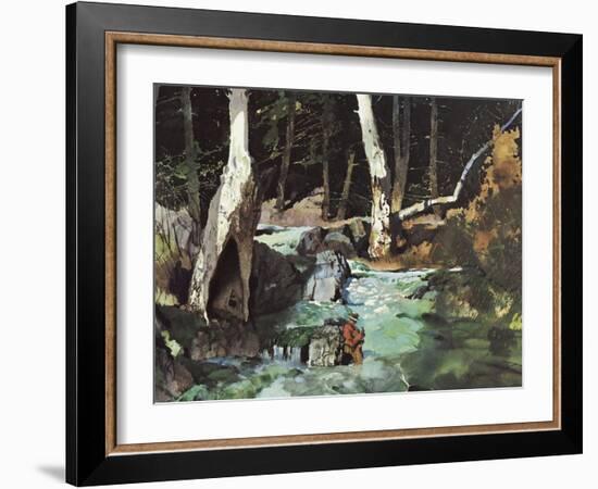 Fishing Retreat II-Roy M. Mason-Framed Art Print