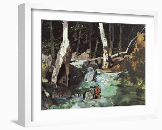 Fishing Retreat II-Roy M. Mason-Framed Art Print