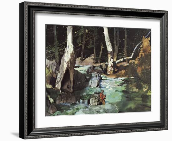 Fishing Retreat II-Roy M. Mason-Framed Art Print