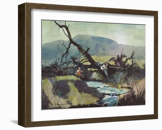 Fishing Retreat III-Roy M. Mason-Framed Art Print