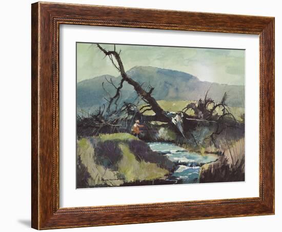 Fishing Retreat III-Roy M. Mason-Framed Art Print