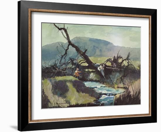 Fishing Retreat III-Roy M. Mason-Framed Art Print