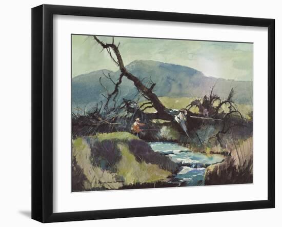 Fishing Retreat III-Roy M. Mason-Framed Art Print