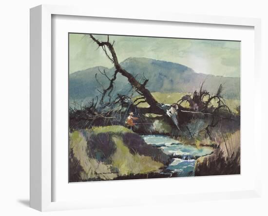 Fishing Retreat III-Roy M. Mason-Framed Art Print