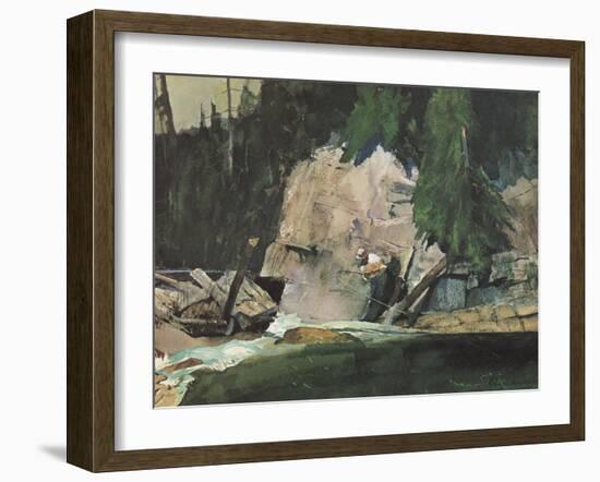 Fishing Retreat IV-Roy M. Mason-Framed Art Print