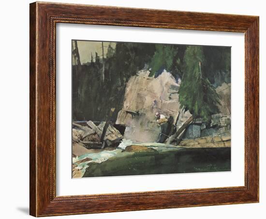 Fishing Retreat IV-Roy M. Mason-Framed Art Print