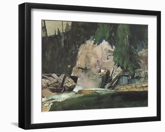 Fishing Retreat IV-Roy M. Mason-Framed Art Print