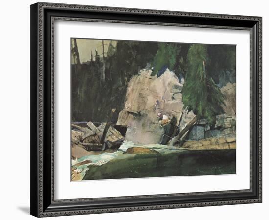 Fishing Retreat IV-Roy M. Mason-Framed Art Print