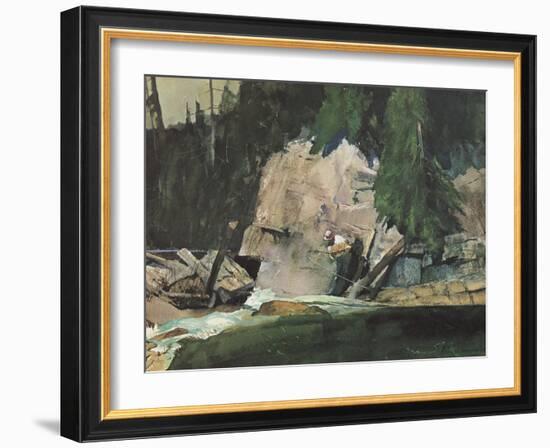 Fishing Retreat IV-Roy M. Mason-Framed Art Print