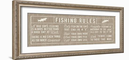 Fishing Rules Panel-The Vintage Collection-Framed Giclee Print