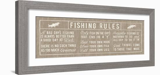 Fishing Rules Panel-The Vintage Collection-Framed Giclee Print