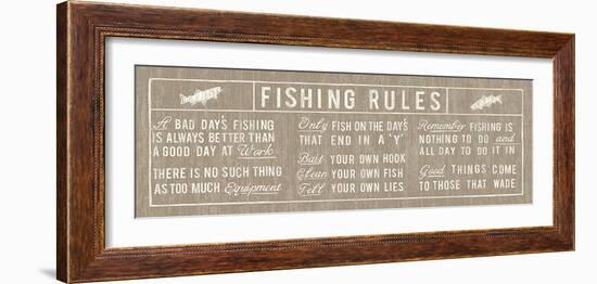 Fishing Rules Panel-The Vintage Collection-Framed Giclee Print