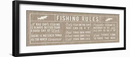 Fishing Rules Panel-The Vintage Collection-Framed Giclee Print