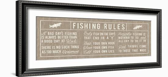 Fishing Rules Panel-The Vintage Collection-Framed Giclee Print