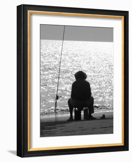 Fishing Sanya Beach - China, 2008-Peter McClure-Framed Photographic Print