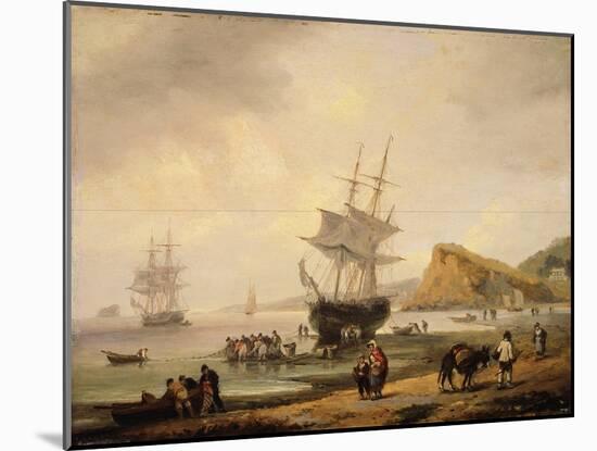 Fishing Scene, Teignmouth Beach and the Ness, 1831-Thomas Luny-Mounted Giclee Print