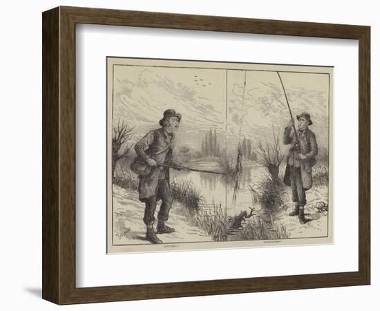 Fishing Scenes-Frank Feller-Framed Giclee Print