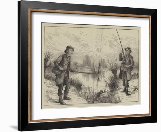 Fishing Scenes-Frank Feller-Framed Giclee Print