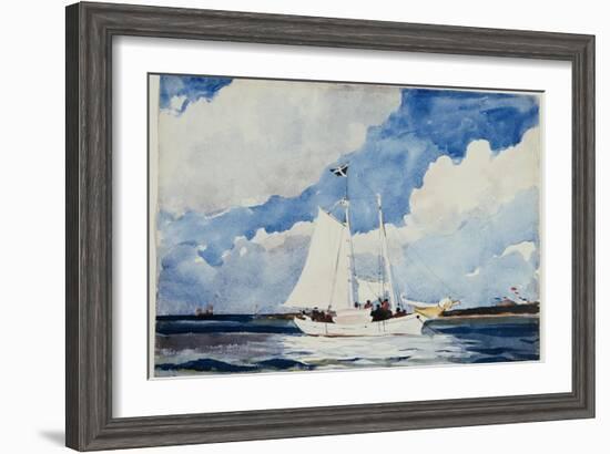 Fishing Schooner, Nassau, C.1898-99-Winslow Homer-Framed Giclee Print