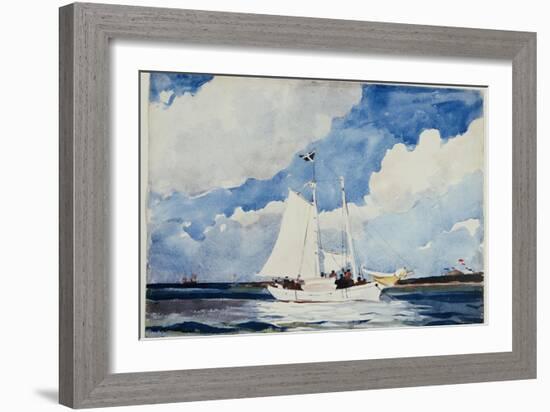 Fishing Schooner, Nassau, C.1898-99-Winslow Homer-Framed Giclee Print