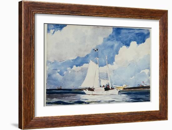 Fishing Schooner, Nassau, C.1898-99-Winslow Homer-Framed Giclee Print