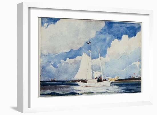 Fishing Schooner, Nassau, C.1898-99-Winslow Homer-Framed Giclee Print