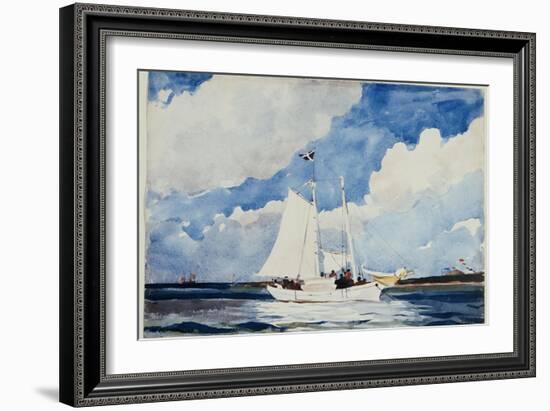 Fishing Schooner, Nassau, C.1898-99-Winslow Homer-Framed Giclee Print