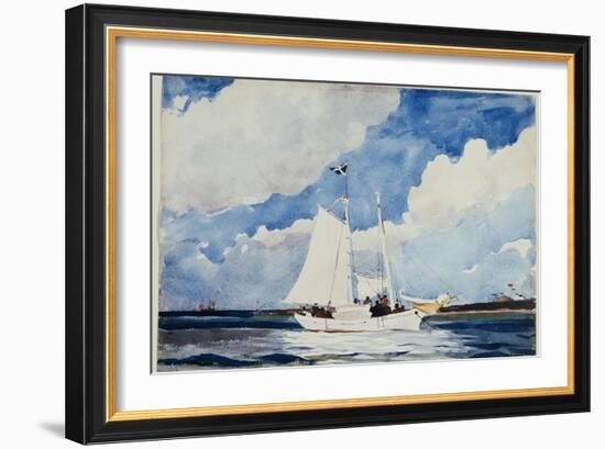Fishing Schooner, Nassau, C.1898-99-Winslow Homer-Framed Giclee Print