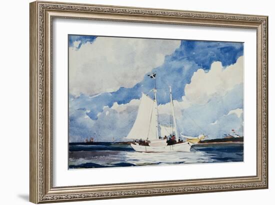 Fishing Schooner, Nassau-Winslow Homer-Framed Giclee Print