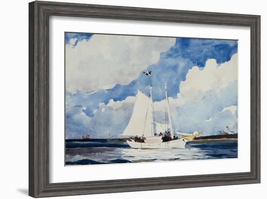 Fishing Schooner, Nassau-Winslow Homer-Framed Giclee Print