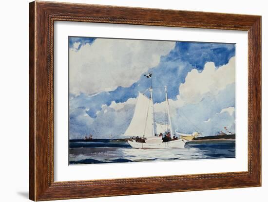 Fishing Schooner, Nassau-Winslow Homer-Framed Giclee Print