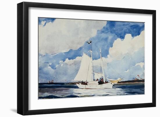 Fishing Schooner, Nassau-Winslow Homer-Framed Giclee Print