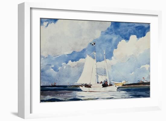 Fishing Schooner, Nassau-Winslow Homer-Framed Giclee Print