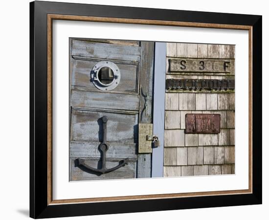 Fishing Shack Detail, Cape Ann, Rockport, Massachusetts, USA-Walter Bibikow-Framed Photographic Print