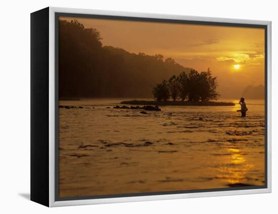Fishing, Shepherdstown, West Virginia, USA-Kenneth Garrett-Framed Premier Image Canvas
