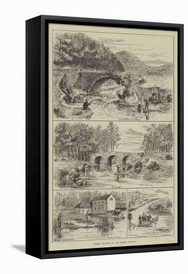 Fishing Sketches on the Dodder, Ireland-Thomas Harrington Wilson-Framed Premier Image Canvas