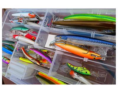 tackle box with bait