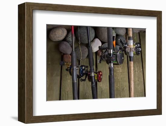 Fishing tackle,  rods and reels-Paivi Vikstrom-Framed Photographic Print