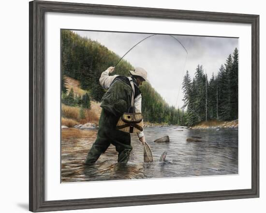 Fishing the Gallatin-Kevin Daniel-Framed Giclee Print